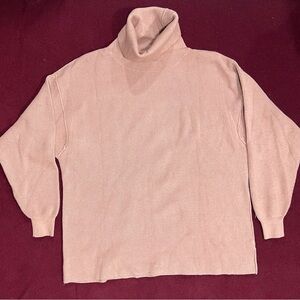 Free People Softly Structured Dusty Pink Tunic turtleneck Sweater size s